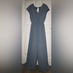 She + Sky Slate Blue Jumpsuit